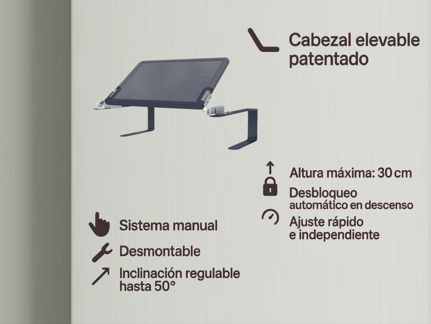 ESTRUCTURA DE CABEZAL PARA COLCHÓN LIFT 1.2  · 21cm